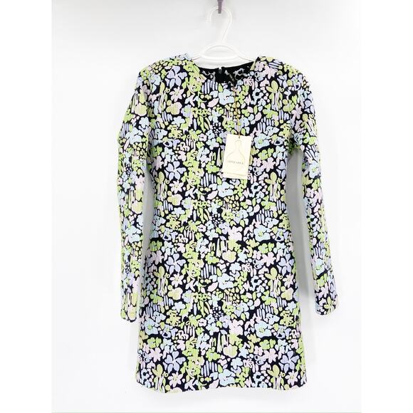 Stine Goya Lecce Abstract Jacquard Long Sleeve Mini Dress Size XS NWT - Picture 3 of 8